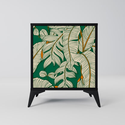 VERDANT PLEASURES 1-Door Sideboard in Black Finish