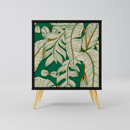 VERDANT PLEASURES 1-Door Sideboard in Black Finish