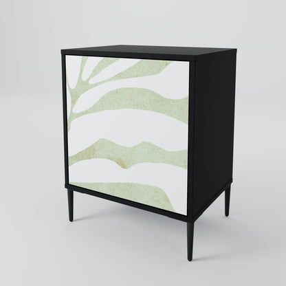 BOTANICAL SPARK 1-Door Sideboard in Black Finish