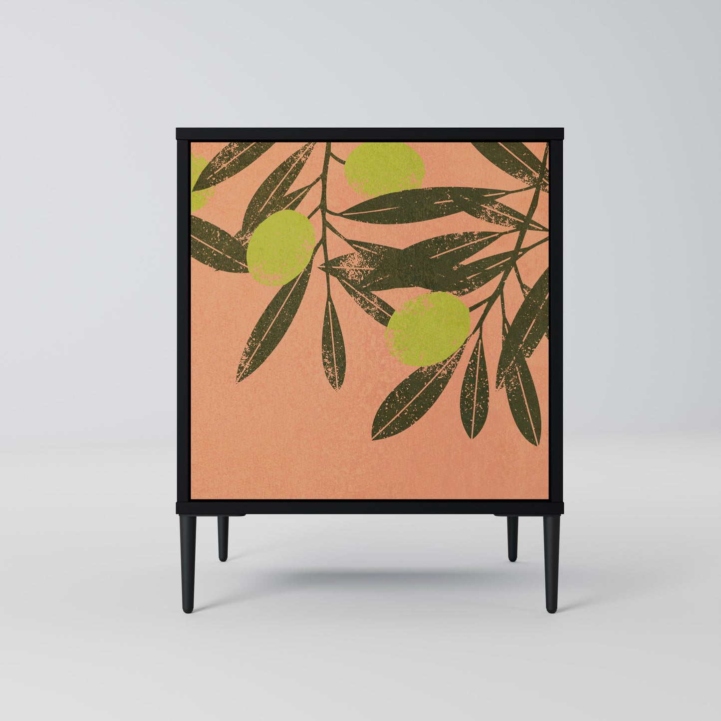 JUICY OLIVES 1-Door Sideboard in Black Finish