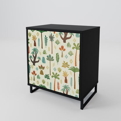 PALM SPRING 1-Door Sideboard in Black Finish