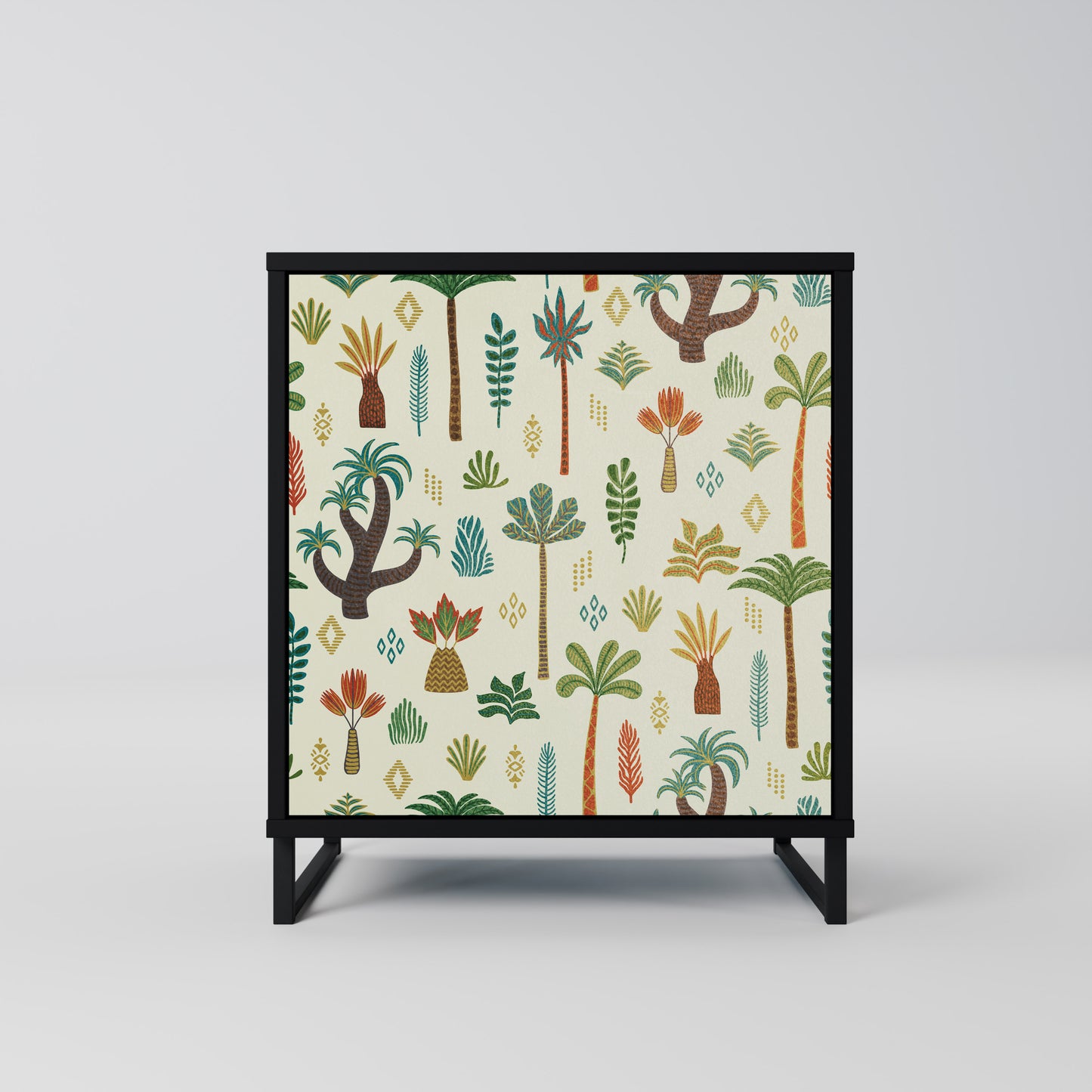 PALM SPRING 1-Door Sideboard in Black Finish