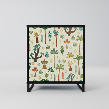 PALM SPRING 1-Door Sideboard in Black Finish