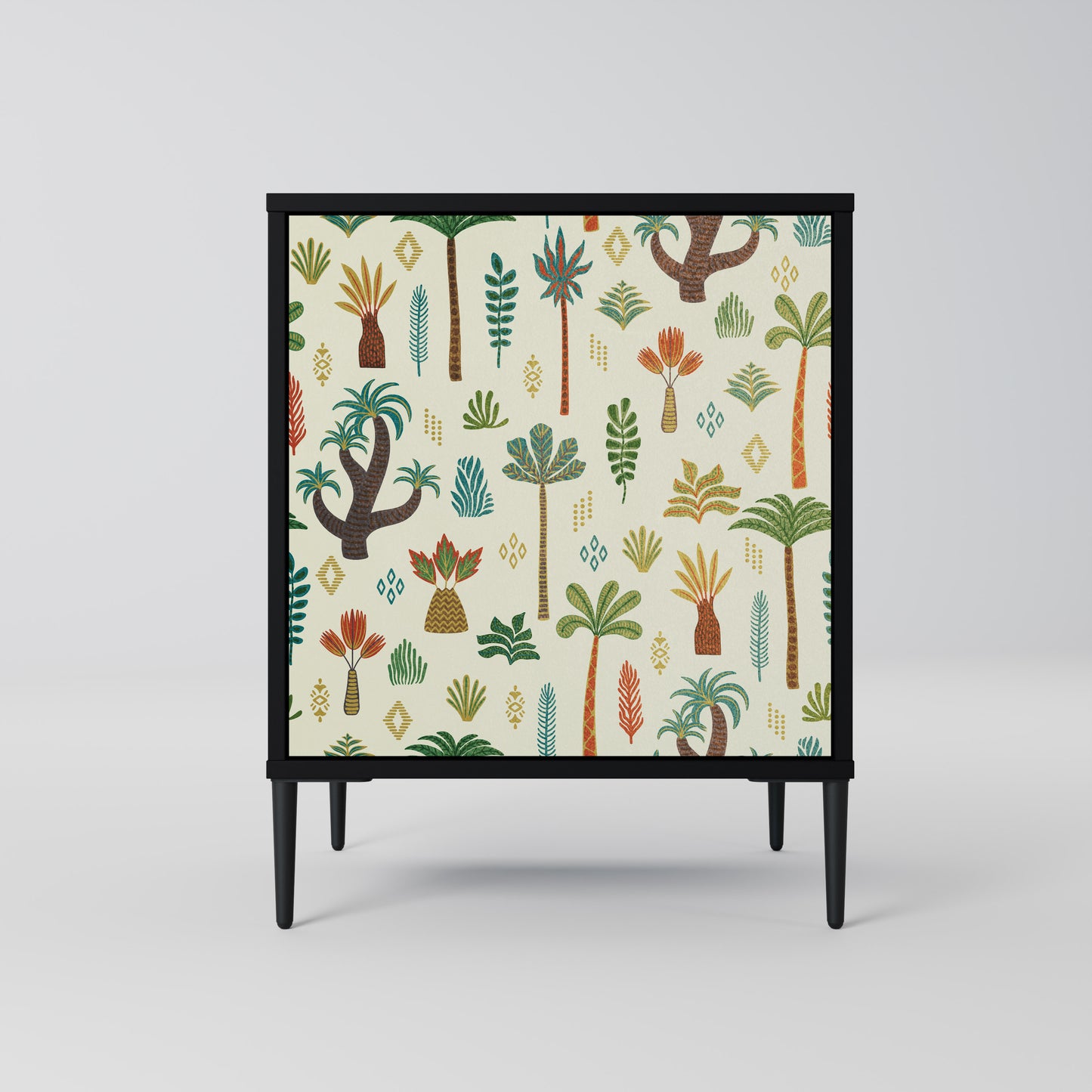 PALM SPRING 1-Door Sideboard in Black Finish