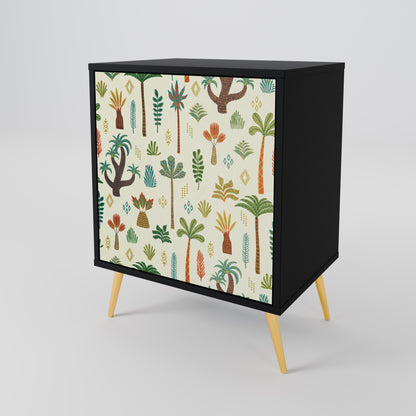 PALM SPRING 1-Door Sideboard in Black Finish