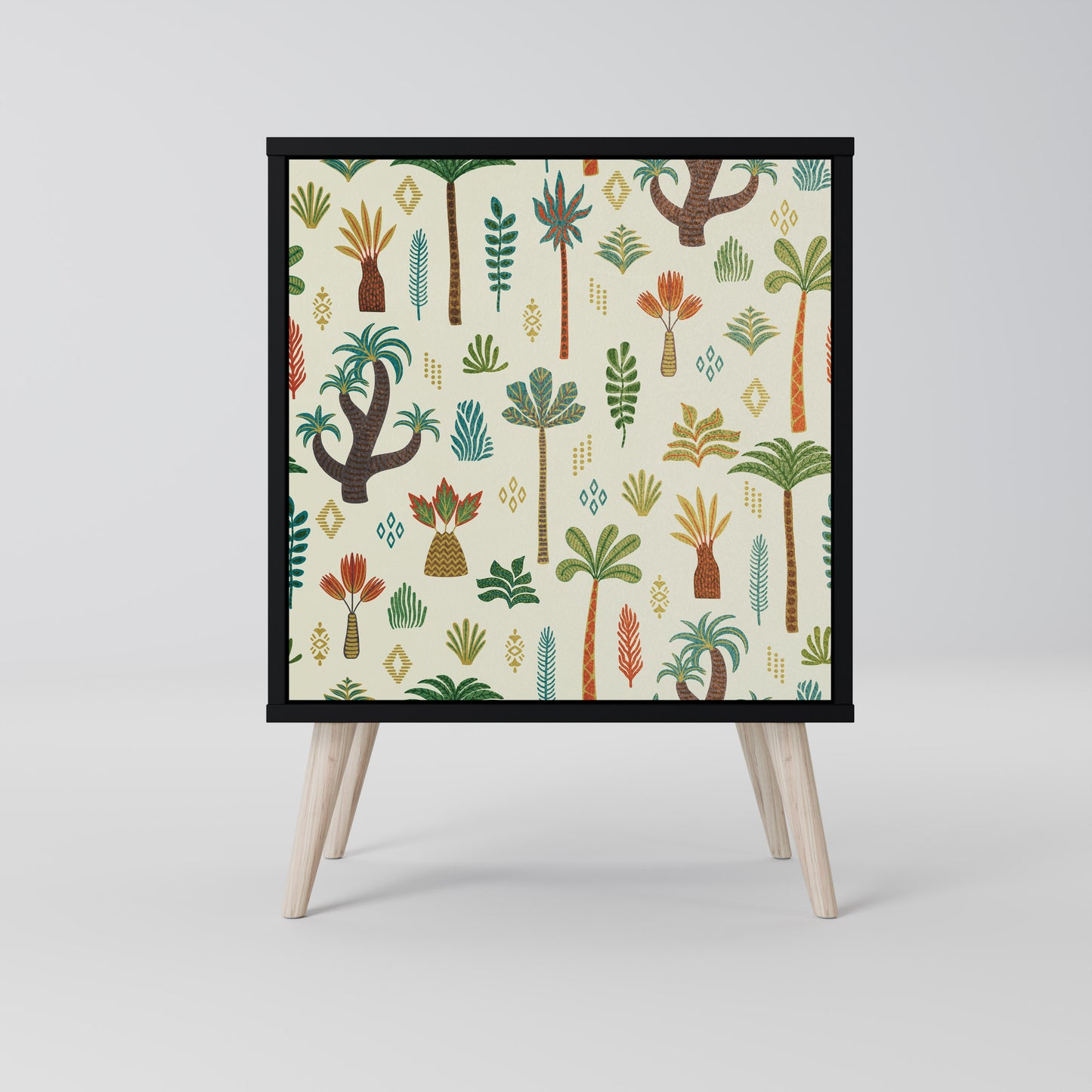 PALM SPRING 1-Door Sideboard in Black Finish