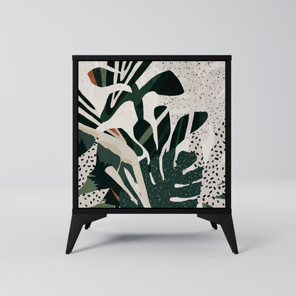 VERDURE FORMATION 1-Door Sideboard in Black Finish