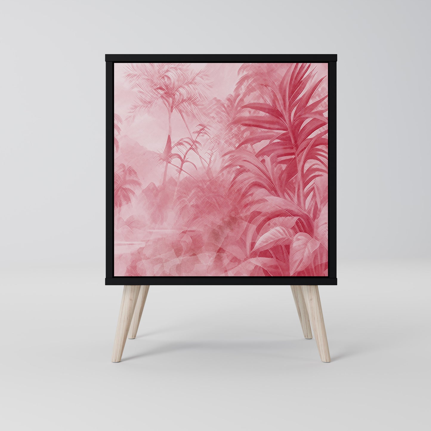 SWEET TROPICS 1-Door Sideboard in Black Finish