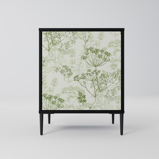 FENNEL BALDACHIN 1-Door Sideboard in Black Finish