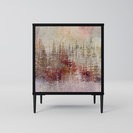 Credenza VEILED SUMMIT a 1 anta con finitura nera