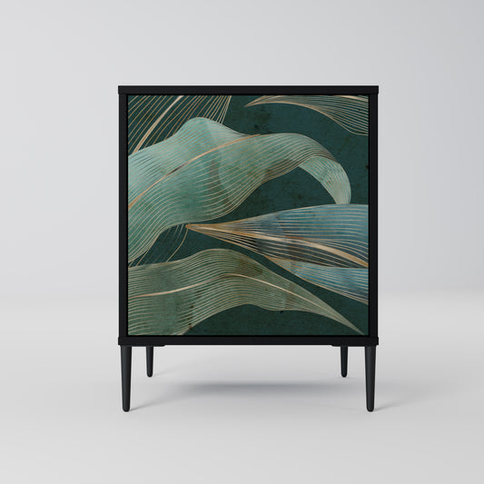 ROYAL GREEN 1-Door Sideboard in Black Finish