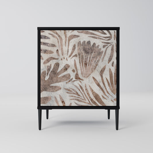 Credenza PASSING TIME a 1 anta con finitura nera