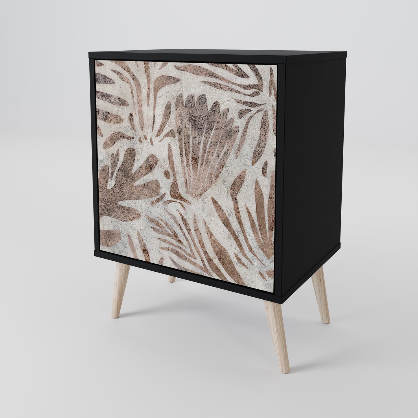 Credenza PASSING TIME a 1 anta con finitura nera