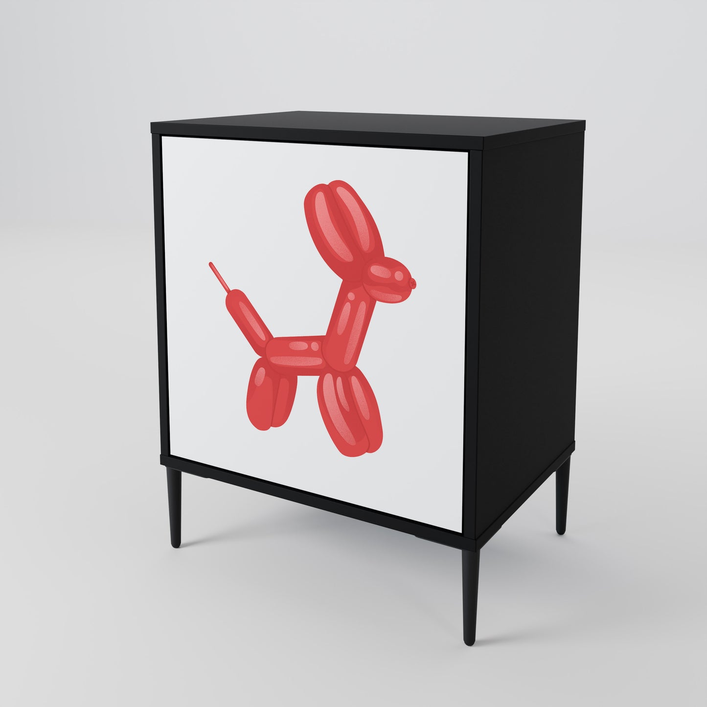 Credenza a 1 anta CHILDHOOD MEMORY con finitura nera