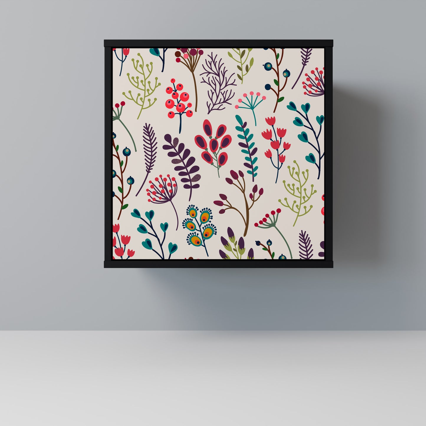 AUTUMN SUNDRIES 1-Door Sideboard in Black Finish