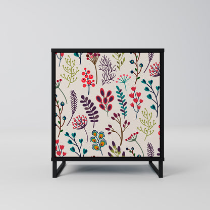 AUTUMN SUNDRIES 1-Door Sideboard in Black Finish