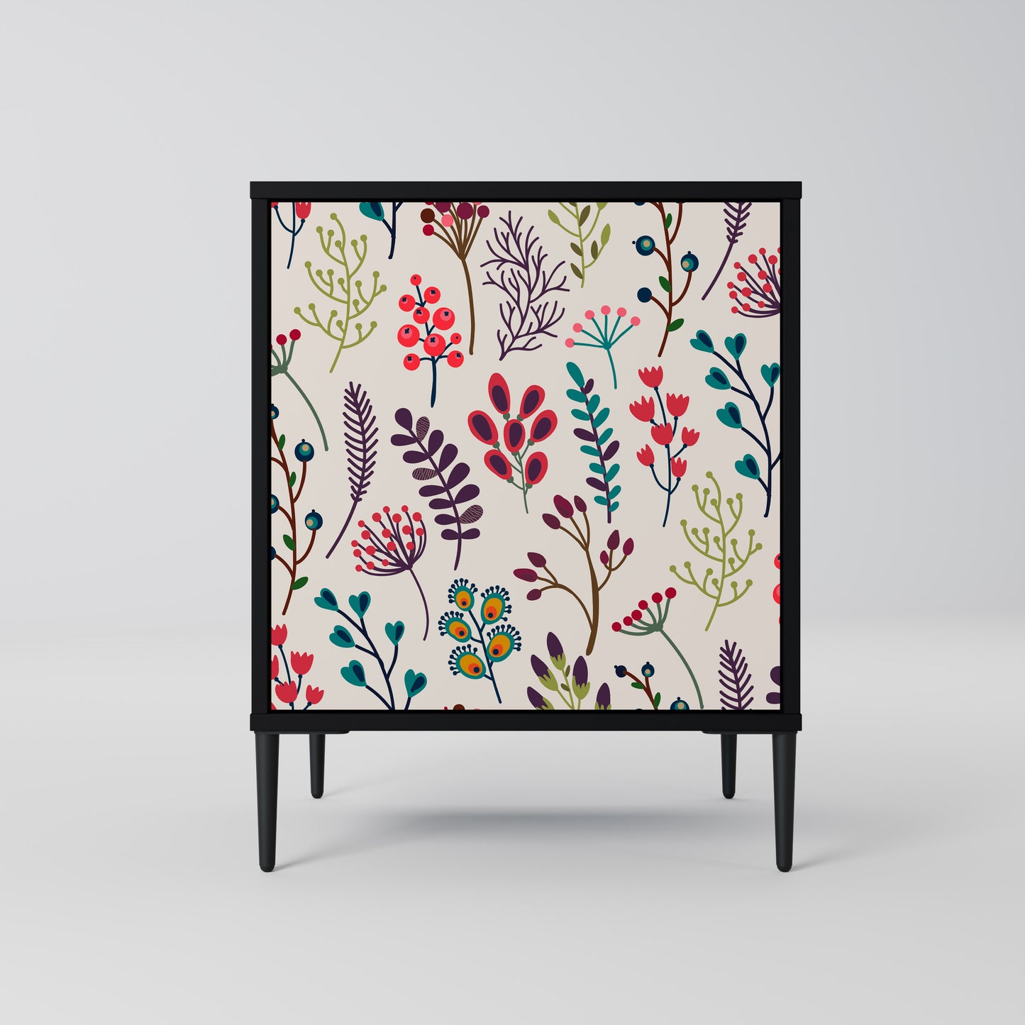 AUTUMN SUNDRIES 1-Door Sideboard in Black Finish