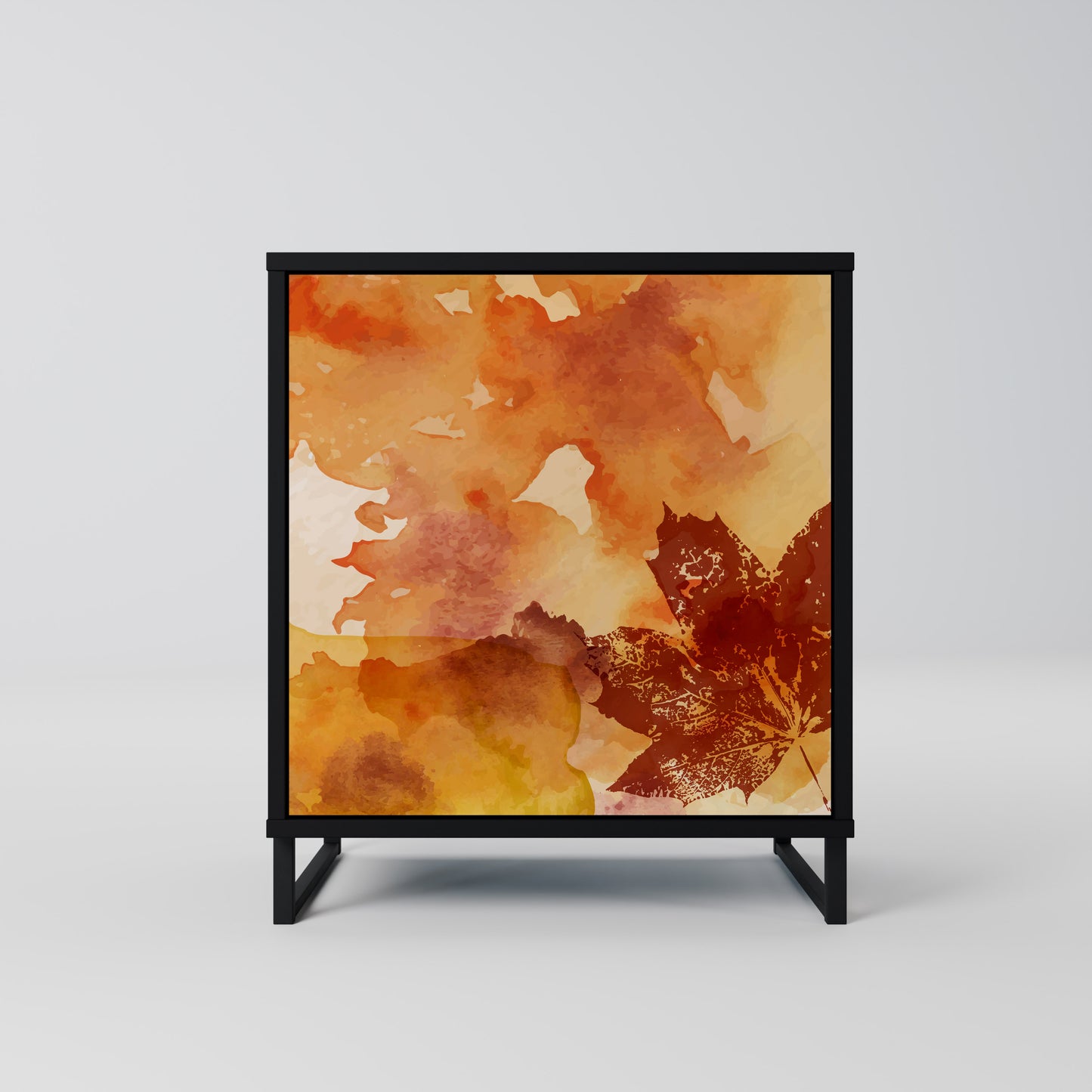 Credenza TRACES OF AUTUMN a 1 anta con finitura nera