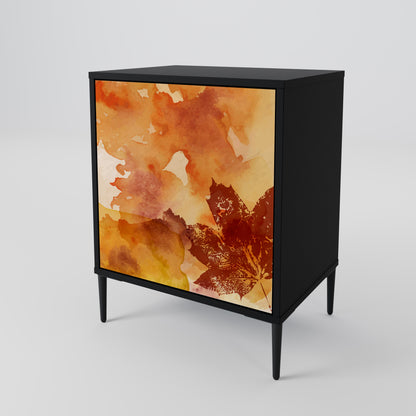 Credenza TRACES OF AUTUMN a 1 anta con finitura nera