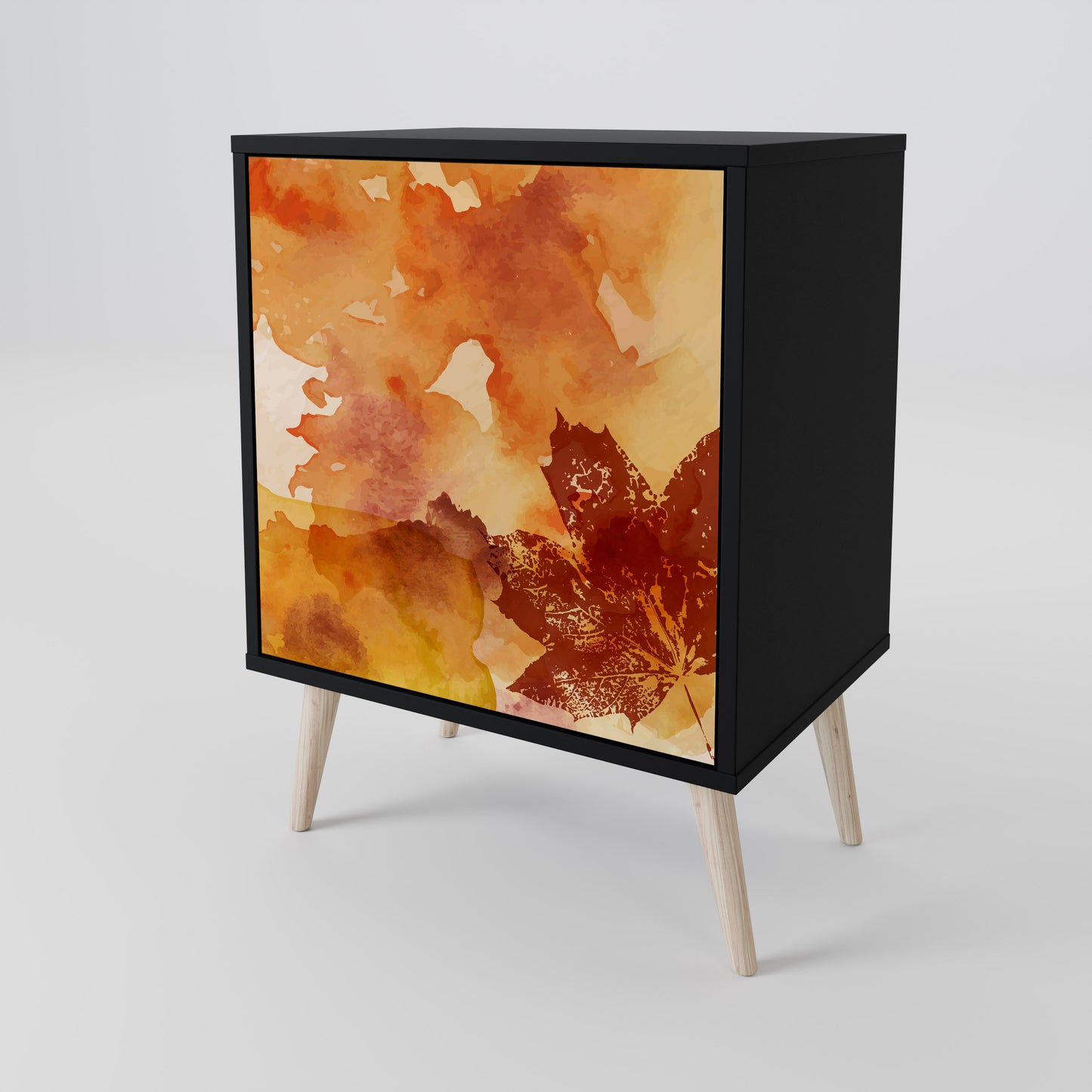 Credenza TRACES OF AUTUMN a 1 anta con finitura nera