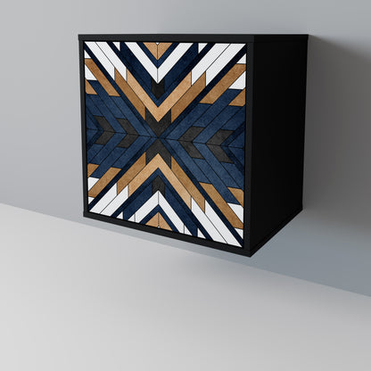 Credenza ARTFUL GEOMETRY a 1 anta con finitura nera