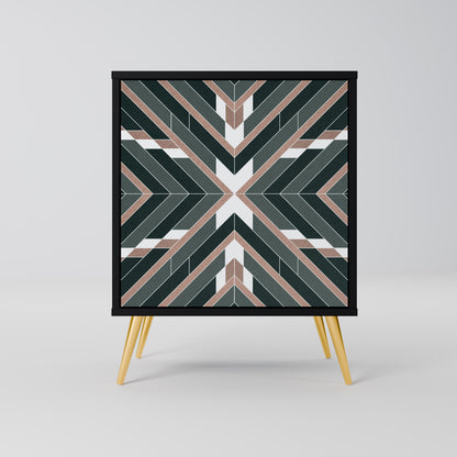 DIMENSION DELIGHTS 1-Door Sideboard in Black Finish