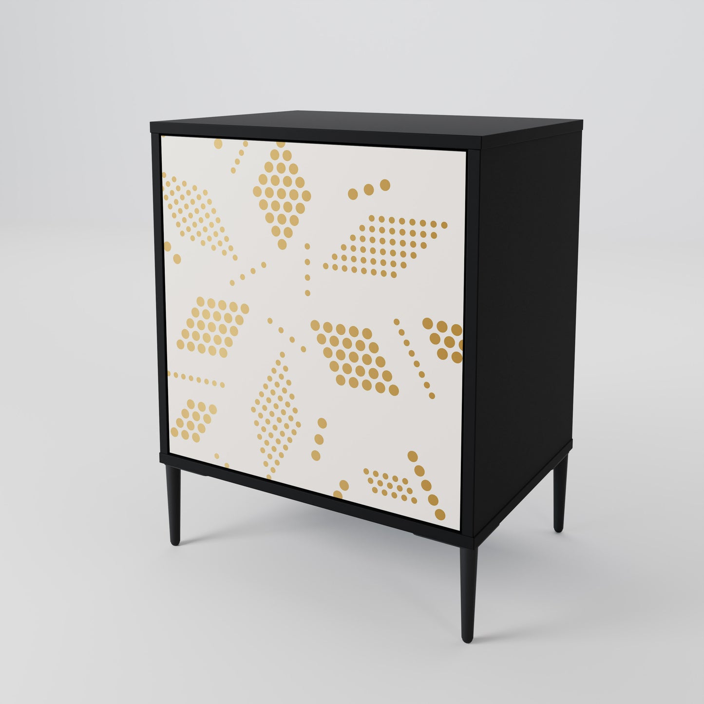 SPOTTED DAZE 1-Door Sideboard in Black Finish