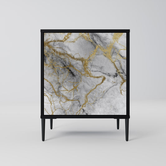 TIMELESS GLIDE 1-Door Sideboard in Black Finish