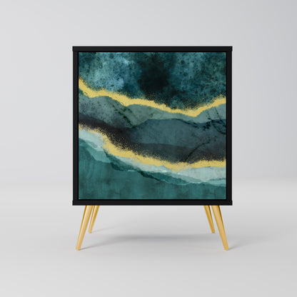 GOLDRUSH ODYSSEY 1-Door Sideboard in Black Finish