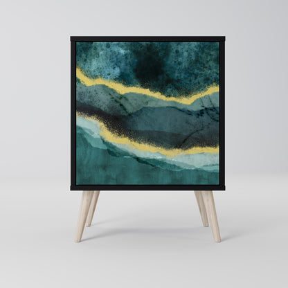 GOLDRUSH ODYSSEY 1-Door Sideboard in Black Finish