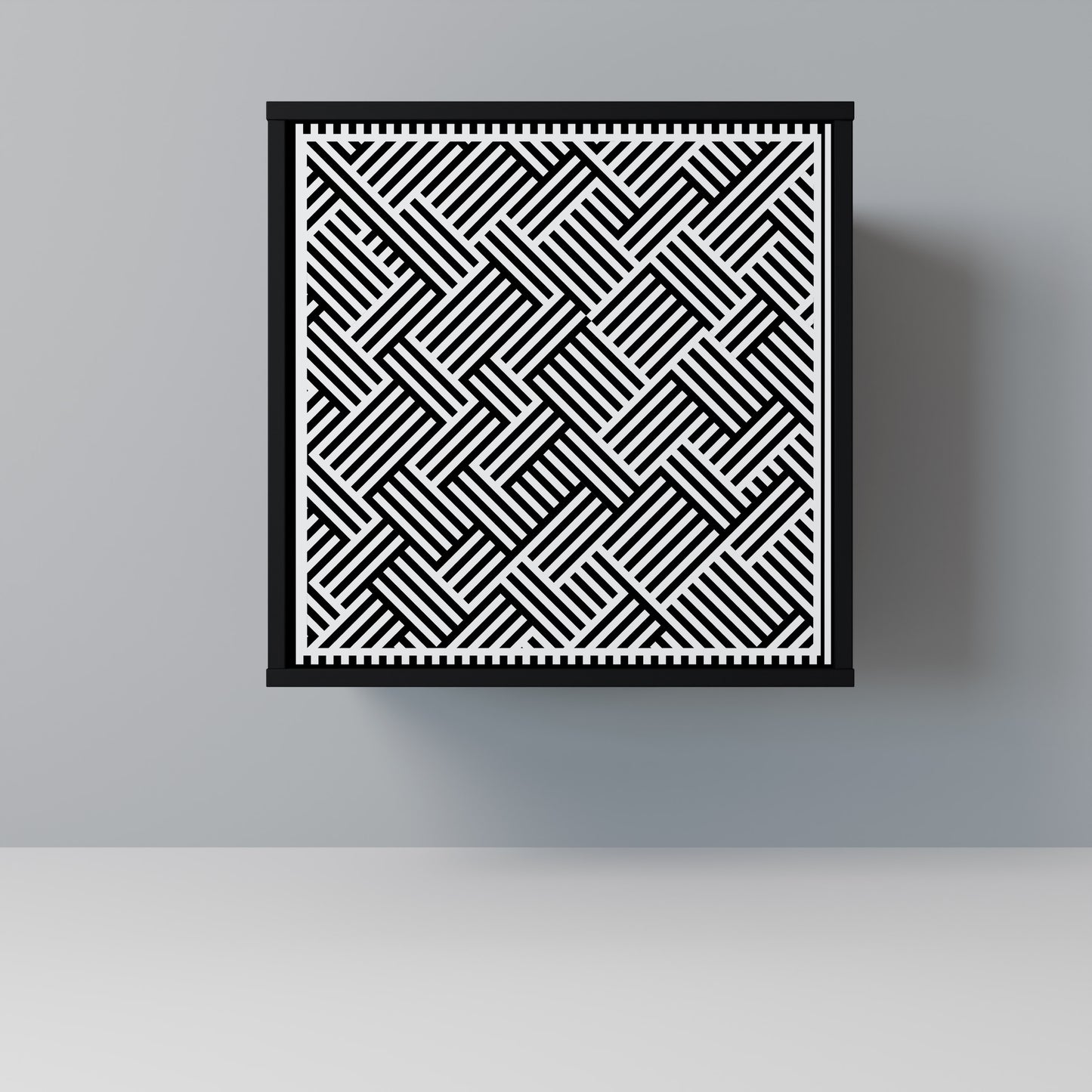 Credenza TEMPORARY SEQUENCE a 1 anta con finitura nera