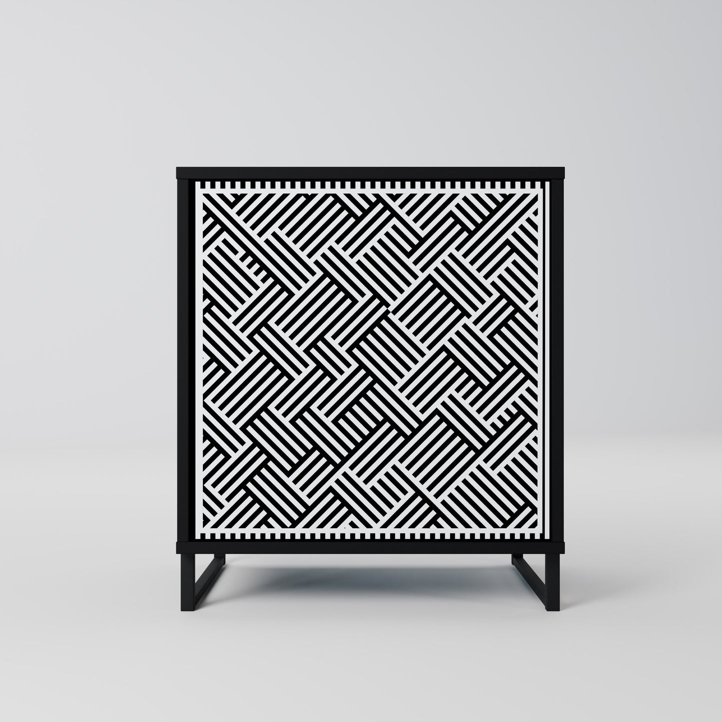 Credenza TEMPORARY SEQUENCE a 1 anta con finitura nera