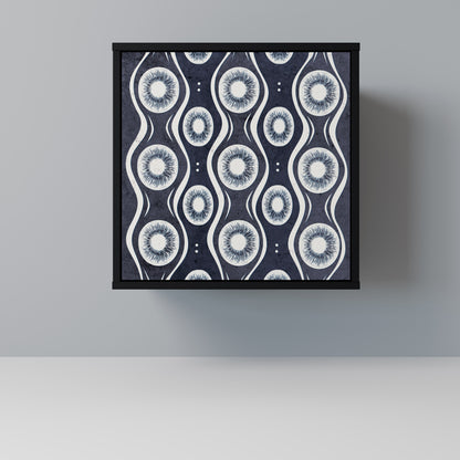 Credenza GRAPHITE EYES a 1 anta con finitura nera