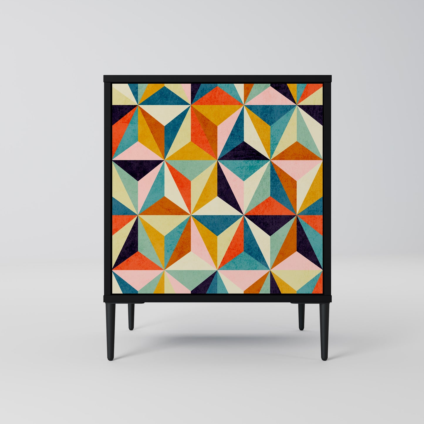 Credenza TESSELATE TREASURES a 1 anta con finitura nera