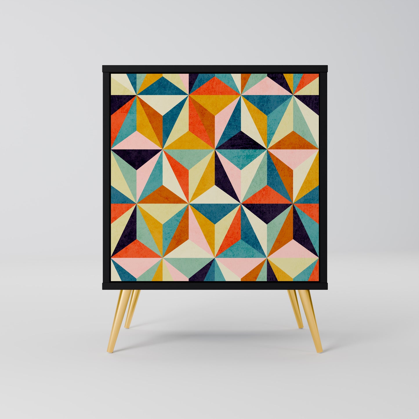 Credenza TESSELATE TREASURES a 1 anta con finitura nera