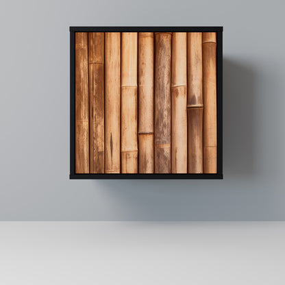 NATURAL WOOD 1-Door Sideboard in Black Finish