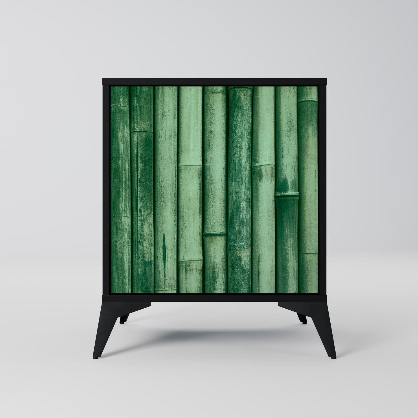 NATURAL GREEN 1-Door Sideboard in Black Finish