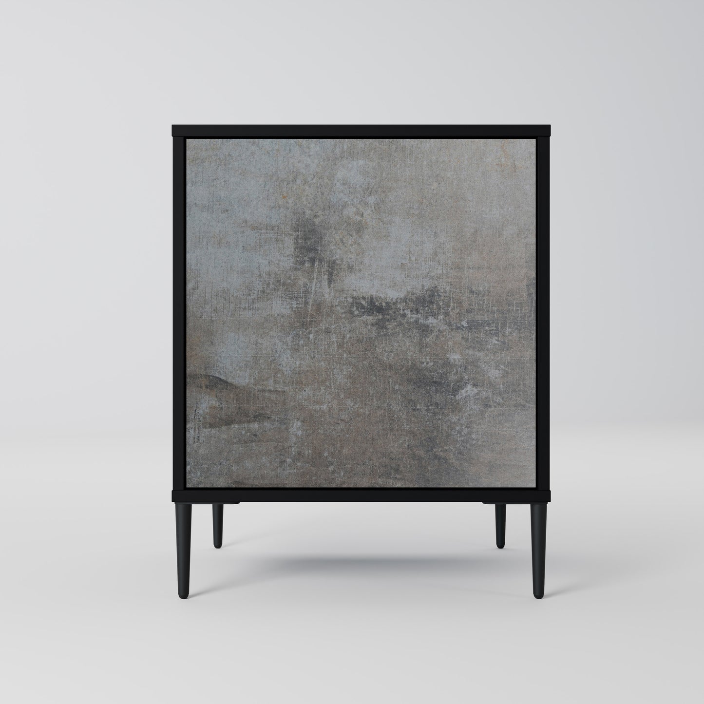 CONCRETE WALL 1-Door Sideboard in Black Finish