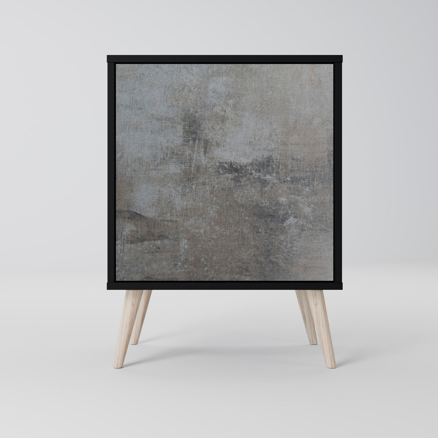 CONCRETE WALL 1-Door Sideboard in Black Finish