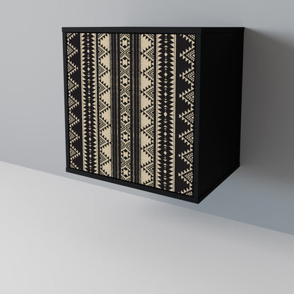 AZTEC 1-Door Sideboard in Black Finish
