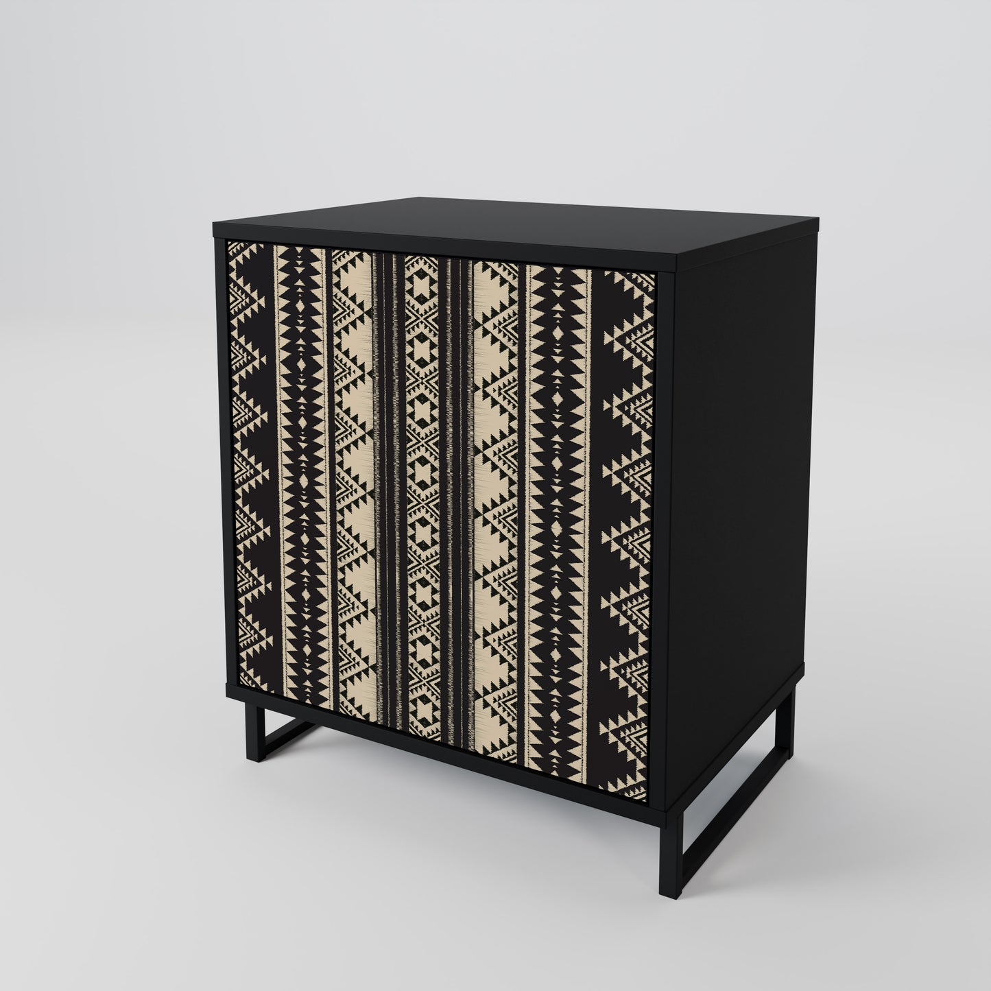 AZTEC 1-Door Sideboard in Black Finish