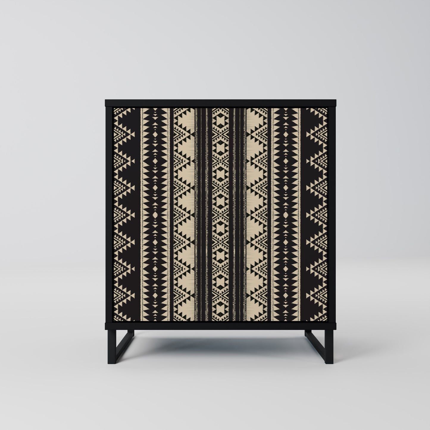 AZTEC 1-Door Sideboard in Black Finish