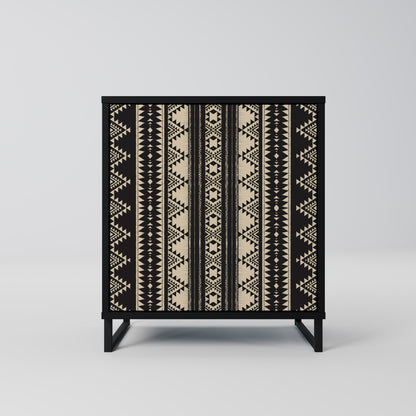 AZTEC 1-Door Sideboard in Black Finish
