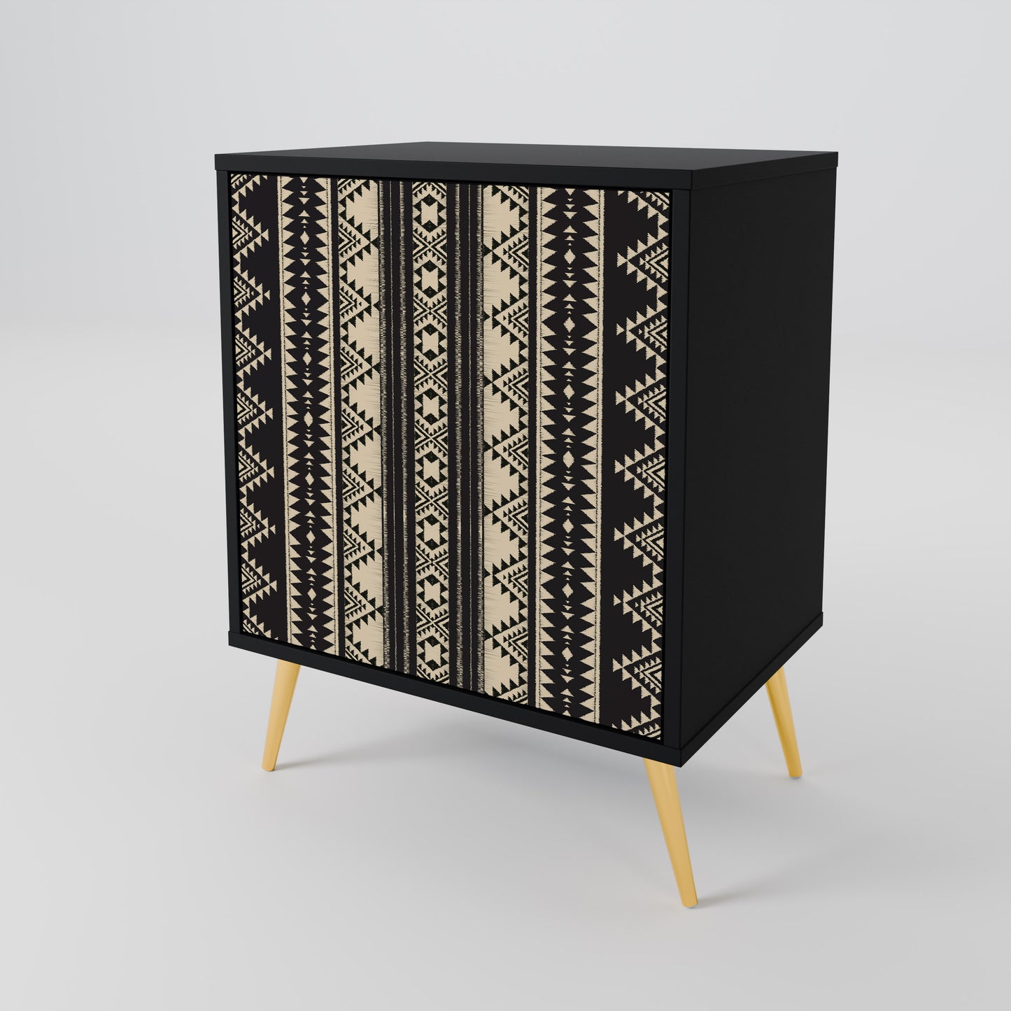 AZTEC 1-Door Sideboard in Black Finish