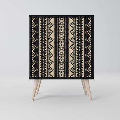 AZTEC 1-Door Sideboard in Black Finish