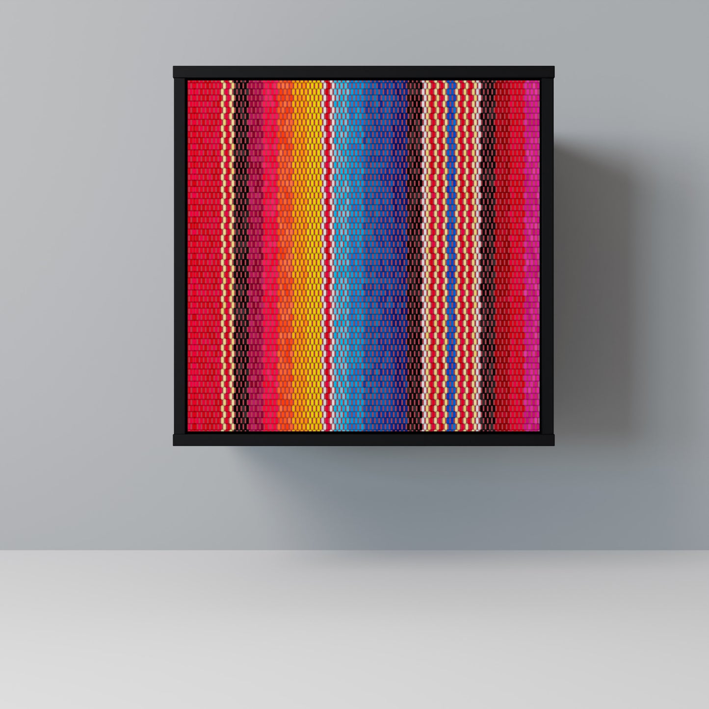 ETHNIC MEXICAN 1-Door Sideboard in Black Finish