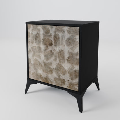 SLIGHTLY BLURRED 1-Door Sideboard in Black Finish