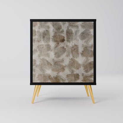 SLIGHTLY BLURRED 1-Door Sideboard in Black Finish