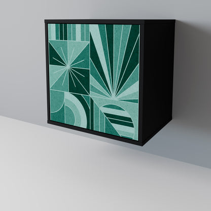 Credenza HARMONIC GRID a 1 anta con finitura nera