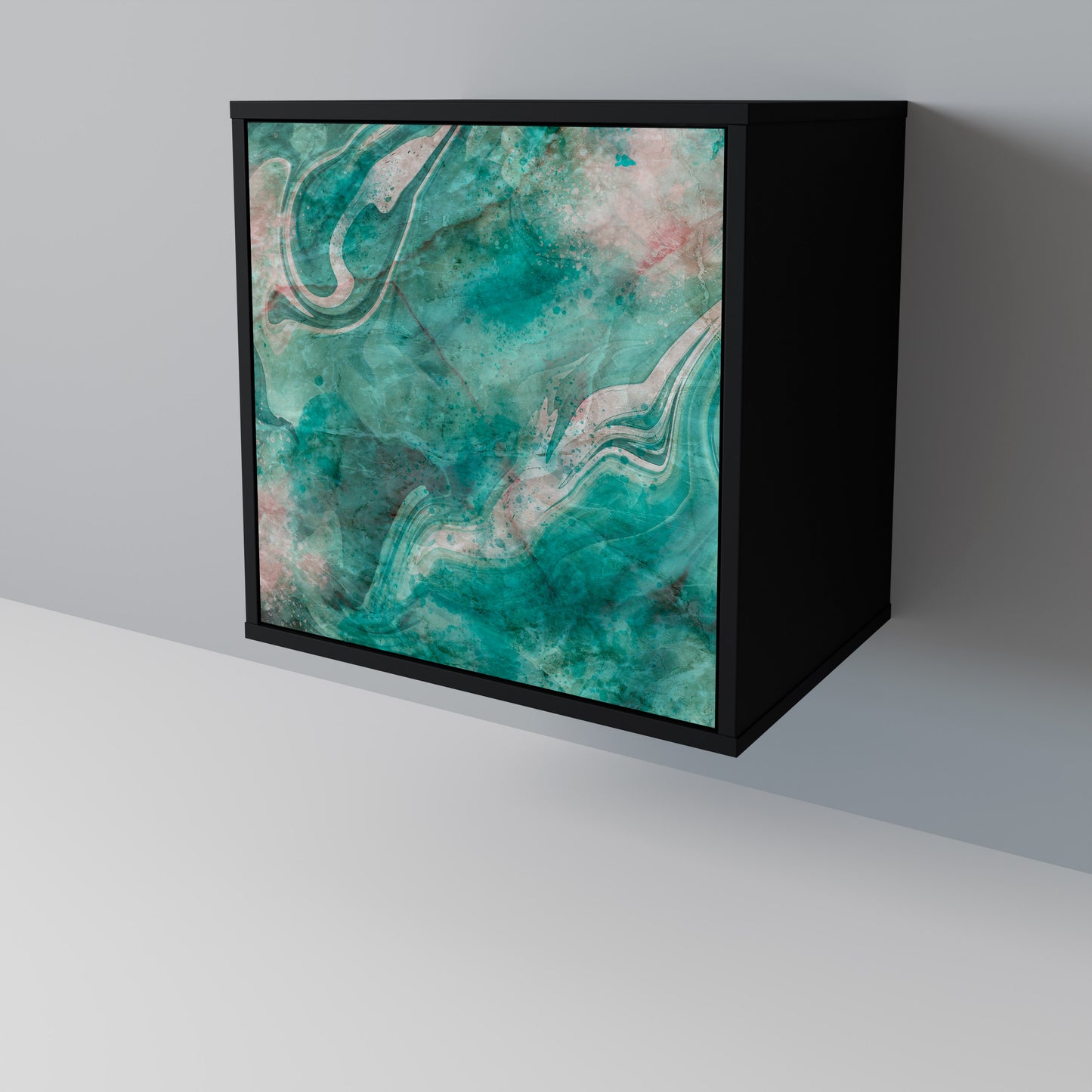 Credenza ABSTRACT ALCHEMY a 1 anta con finitura nera